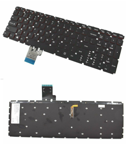 KEY0406 LENOVO ENGLISH ORIGINAL KEYBOARD BLACK COLOR NO FRAME NO POINTING STICK WITH BACKLIT RIGHT CONNECTOR - KEY0406