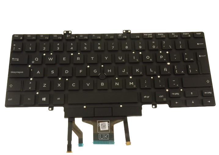 Key0960 Dell Spanish Latin Not Alphanumeric Black Keys With Pointstick With Backlit Not Frame Down Central Connector With Trackpad - NULL
