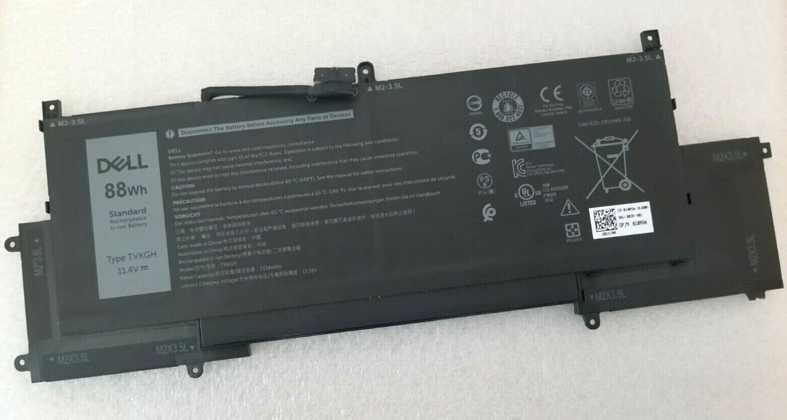 DE2592O DELL ORIGINAL 114V 6CELL 7334MAH 88WH -  DE2592-O - Código: DE2592-O | Compra en Guadalajara