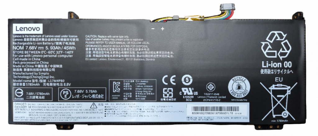 Le1694O  Le1694O Lenovo Original Battery 768V 4Cell 5928Mah 45Wh - NULL